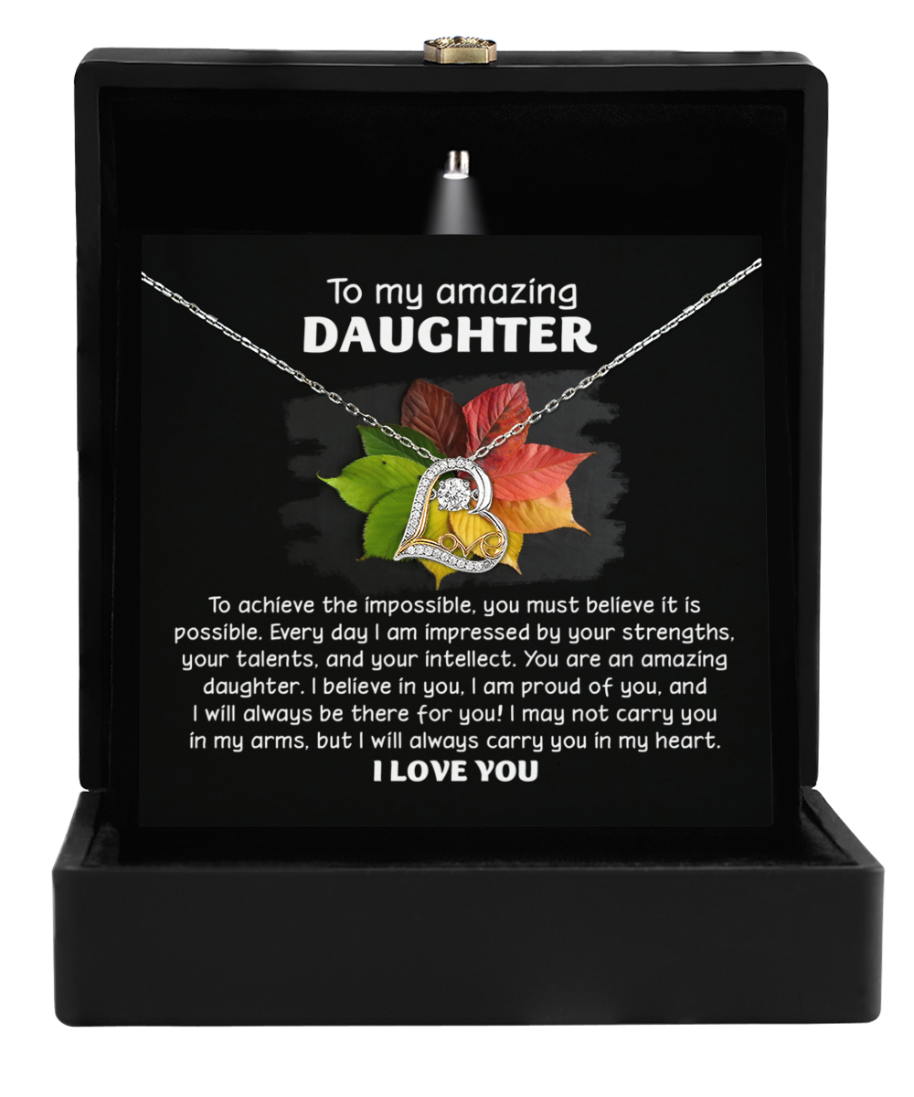 To My Daughter - Everything Is Possible - Scripted Love Necklace