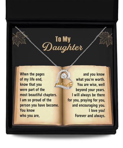 To My Daughter - You Are Wise Beyond Your Years - Scripted Love Necklace