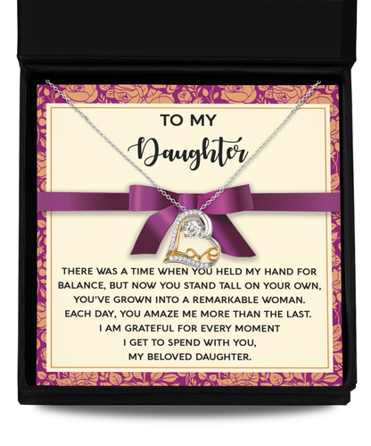 To My Daughter - Grown Into A Remarkable Woman - Scripted Love Necklace