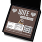 To My Wife - Heart Love Necklace - Nutrition Facts - Thanks For Being Awesome