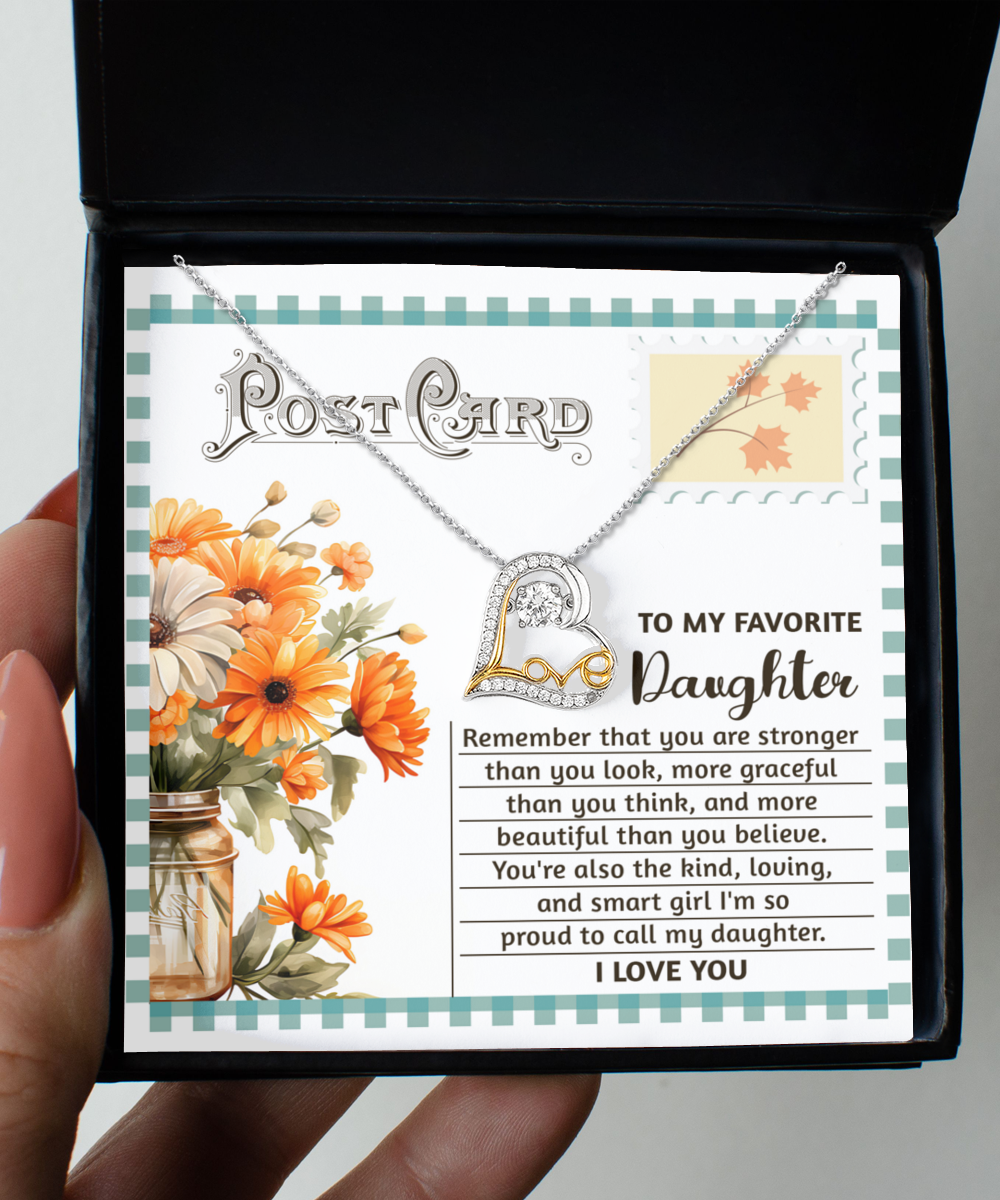 To My Daughter - Kind Loving and Smart - Scripted Love Necklace