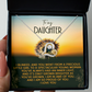 To My Daughter - You've Grown Brighter - Scripted Love Heart Necklace