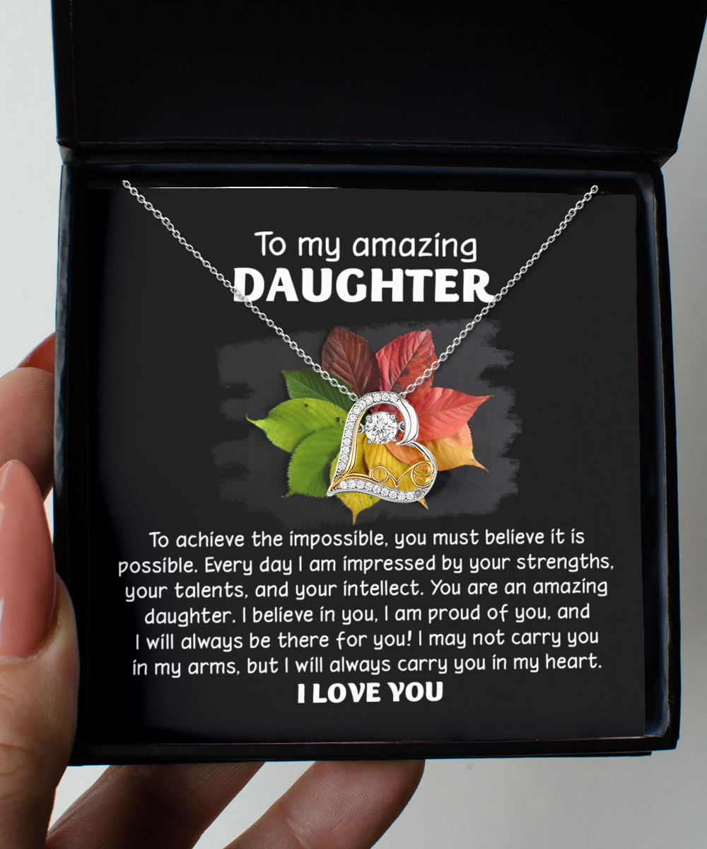 To My Daughter - Everything Is Possible - Scripted Love Necklace