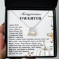 To My Daughter - I Did It From Love - Scripted Love Heart Necklace